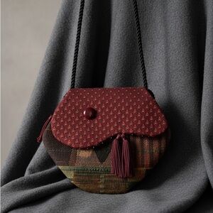 Helen’s Daughter Asymmetrical Tassel Zipper Pouch Crossbody Purse